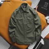  Áo sơ mi kaki nam Heboz classic pocket 4M - 00002216 