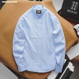  Áo sơ mi nam Heboz cổ trụ oxford sọc 3M - 00002226 