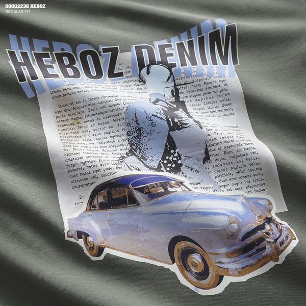  Áo thun nam Heboz print car - 00002236 