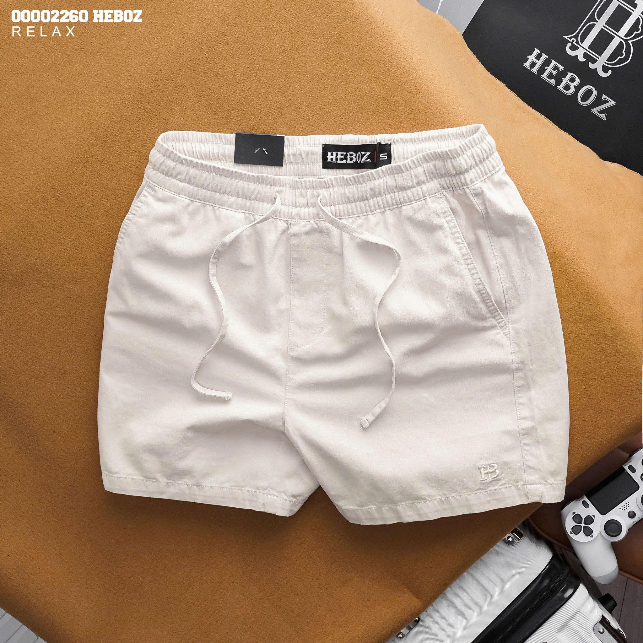 Quần short kaki nam Heboz dáng relax 4M - 00002260 