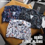  Áo sơ mi nam Heboz cổ pijama floral 3M - 00002266 
