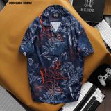  Áo sơ mi nam Heboz cổ pijama floral 3M - 00002266 