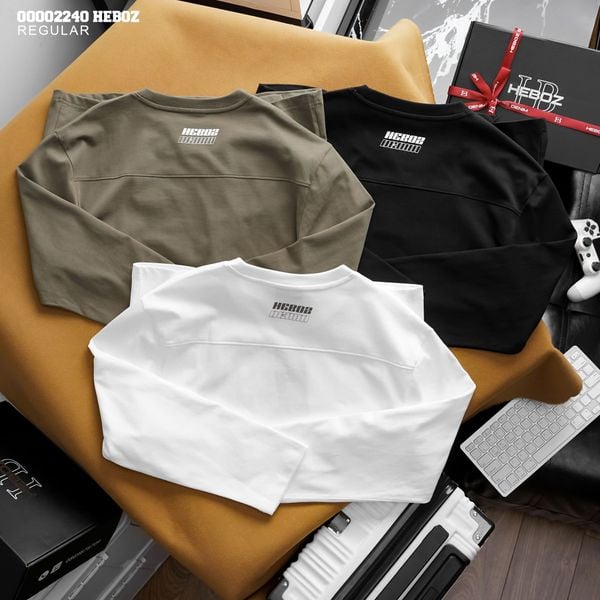  Áo thun nam Heboz basic dài tay 3M - 00002240 