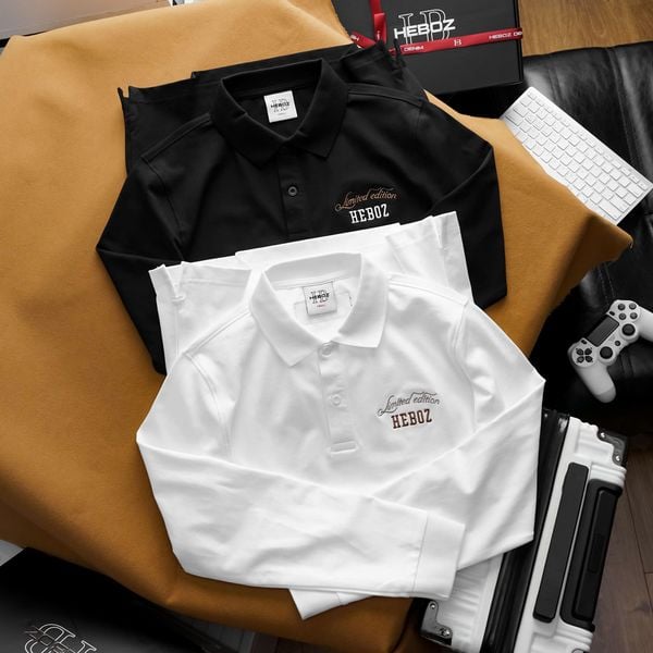  Áo polo nam Heboz dài tay thêu ltd 2M - 00002271 