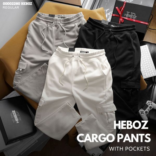 Quần nỉ nam Heboz form relax túi hộp 3M - 00002280 