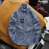  Áo sơ mi nam Heboz denim jacquard 2M - 00002293 