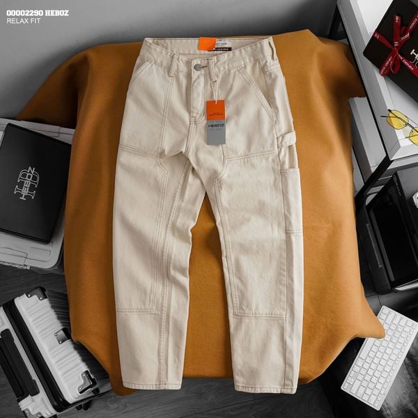  Quần jean nam Heboz carpenter có túi 2M - 00002290 