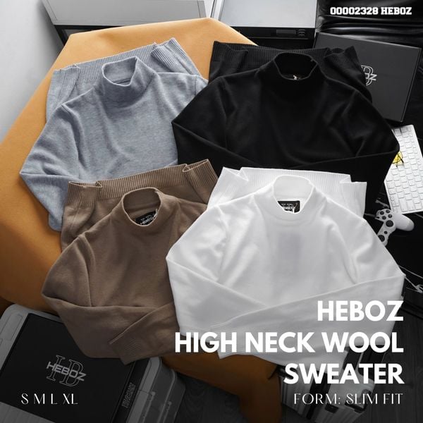  Áo len nam Heboz cổ trụ 4M - 00002328 