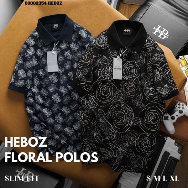  Áo polo nam Heboz floral 2M - 00002354 