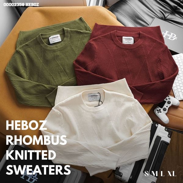  Áo len nam Heboz Rhombus 3M - 00002358 