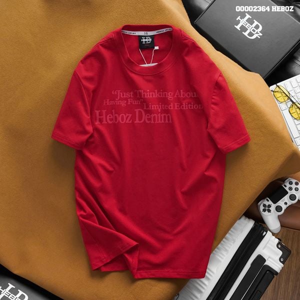  Áo thun nam Heboz print text 4M - 00002364 