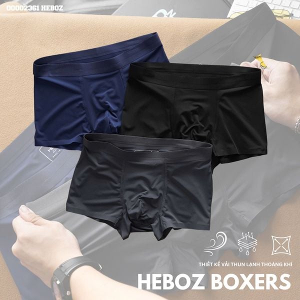  Quần boxer nam Heboz thun lạnh trơn 3M - 00002361 