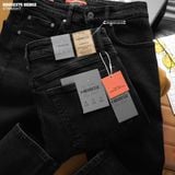  Quần jean nam Heboz đen wash dáng straight 1M - 00002375 
