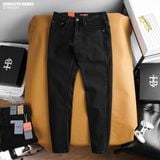  Quần jean nam Heboz đen wash dáng straight 1M - 00002375 