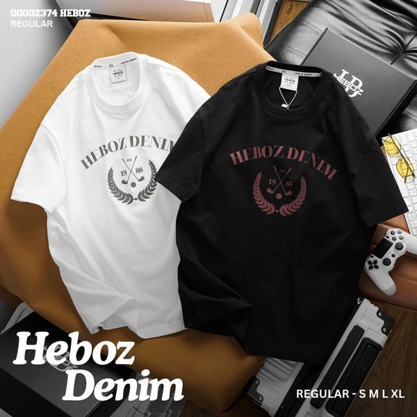 Áo thun nam Heboz print logo golf 2M - 00002374 