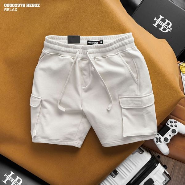  Quần short nam Heboz nỉ cargo 3M - 00002378 