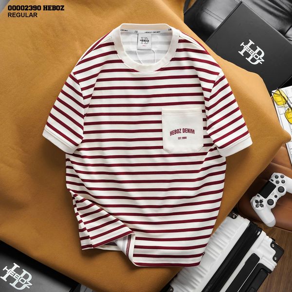  Áo thun nam Heboz sọc 1 túi 3M - 00002390 
