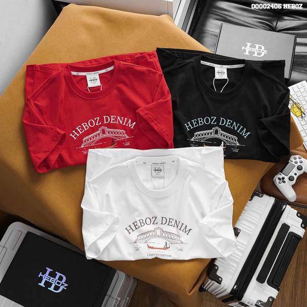  Áo thun nam Heboz print bridge 3M - 00002406 
