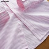  Áo sơ mi nam Heboz oxford stripped Pocket 4M - 00002416 