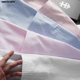  Áo sơ mi nam Heboz oxford stripped Pocket 4M - 00002416 