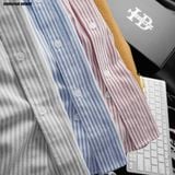  Áo sơ mi nam Heboz oxford stripped Pocket 4M - 00002416 