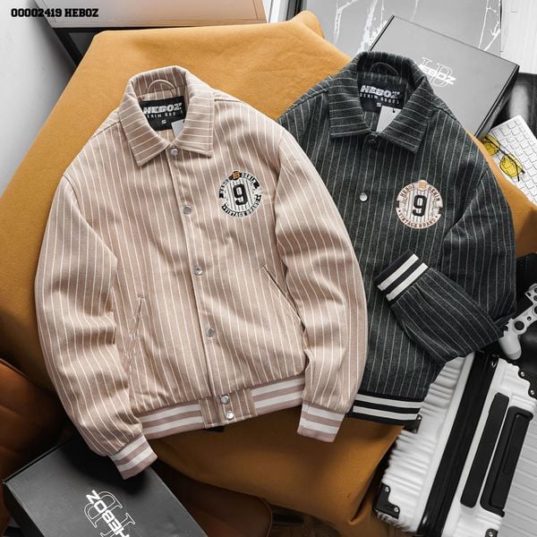  Áo khoác nam Heboz vải nỉ nam striped 2M - 00002419 