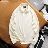  Áo polo nam Heboz dài tay cổ V basic 3M - 00002427 