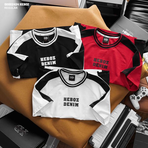  Áo thun nam Heboz sọc màu 3M - 00002424 