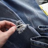  Quần jean nam Heboz dáng slim rách 086 - 00002430 