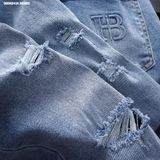  Quần jean nam Heboz dáng slim rách 087 - 00002431 