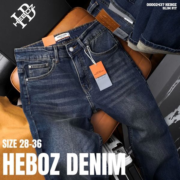  Quần jean nam Heboz basic dáng slim 088 - 00002437 