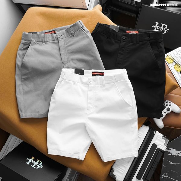  Quần short nam Heboz kaki cạp thun ẩn 3M - 00002444 