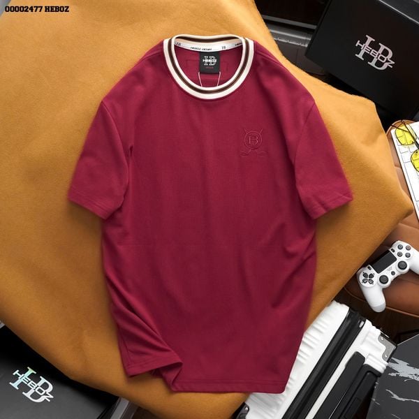  Áo thun nam Heboz cổ phối màu 3M - 00002477 