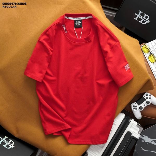  Áo thun nam Heboz logo thêu cổ 5M - 00002479 