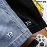  Quần short jean nam Heboz cạp thun logo 2M - 00002480 