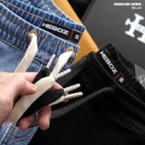  Quần short jean nam Heboz cạp thun logo 2M - 00002480 