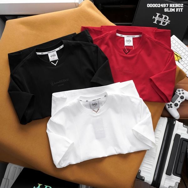  Áo thun nam Heboz basic nhấn V 3M - 00002497 