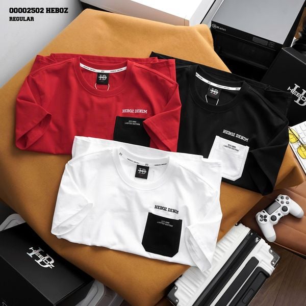  Áo thun nam Heboz one pocket 3M - 00002502 