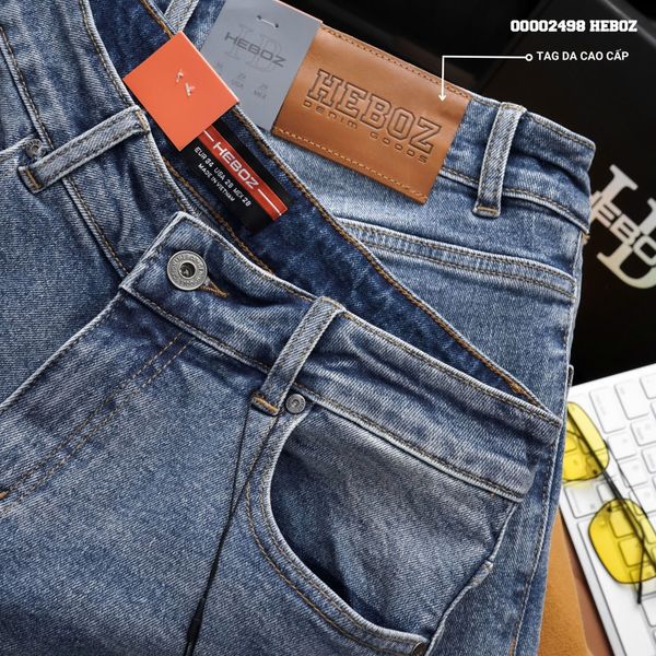  Quần jean nam Heboz basic dáng slim D200 - 00002498 