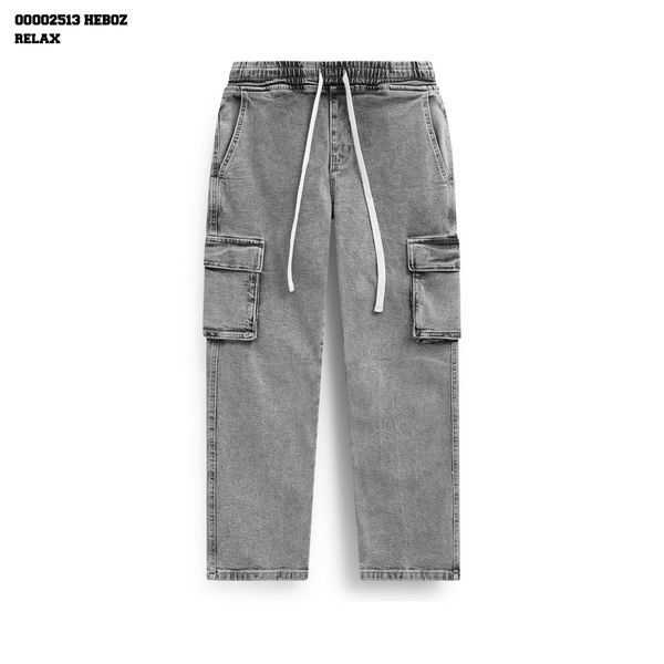  Quần jean nam Heboz cargo form relax D106 - 00002513 