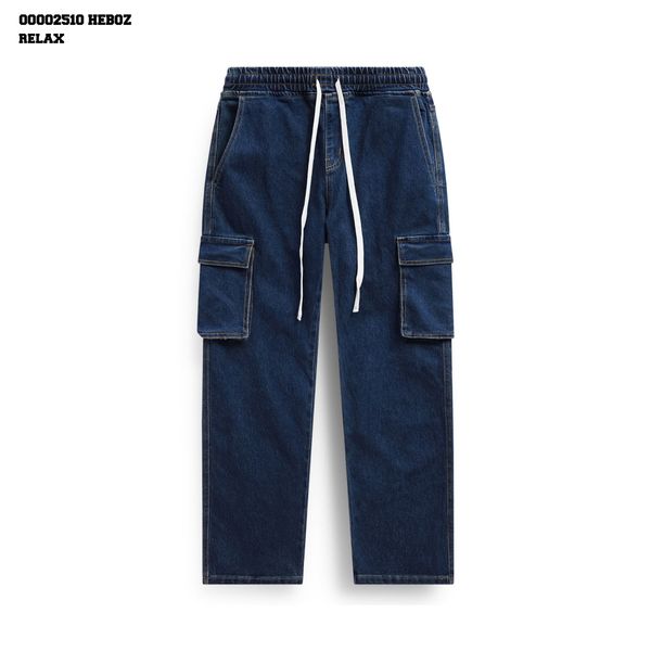  Quần jean nam Heboz cargo form relax D103 - 00002510 