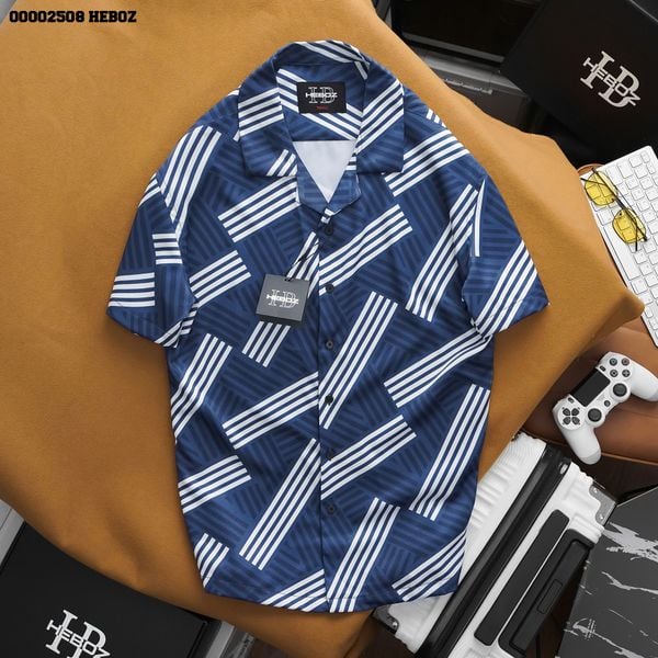  Áo sơ mi nam Heboz print pattern 3 - 00002508 