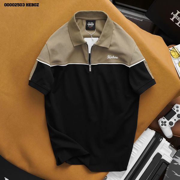  Áo polo nam Heboz dây kéo phối màu 3M - 00002503 