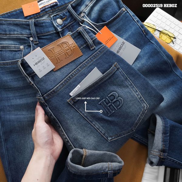  Quần jean nam Heboz basic form slim D-108 - 00002519 