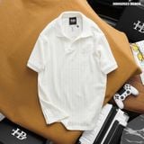  Áo polo nam Heboz cổ V logo thêu 4M - 00002523 