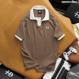  Áo polo nam Heboz cổ V logo thêu 4M - 00002523 
