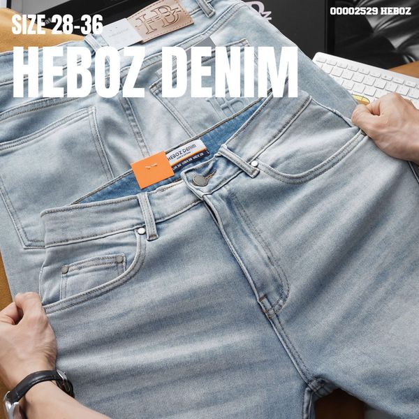  Quần jean nam Heboz basic dáng slim D113 - 00002529 