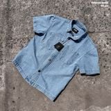  Áo sơ mi nam Heboz denim ngắn tay relax 2M - 00002532 