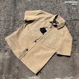  Áo sơ mi nam Heboz denim ngắn tay relax 2M - 00002532 