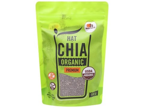  Hạt Chia Đen Hữu Cơ Smile Nuts Túi 500g - Nhập Khẩu Từ Nam Mỹ 